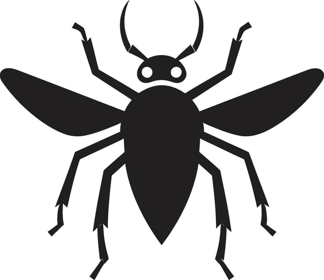 Elegance in Simplicity Black Vector Aphid Symbol Minimalist Elegance Black Aphid Icon in Vector Form