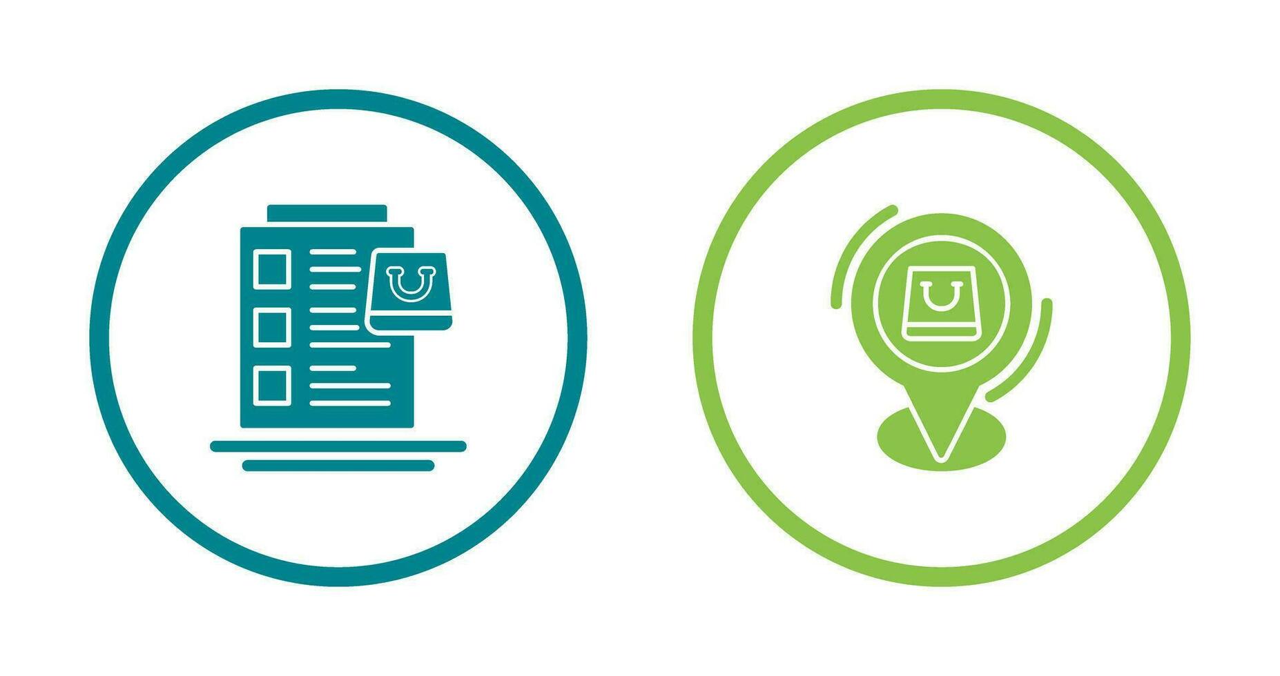Wish List and Shop Location Icon vector