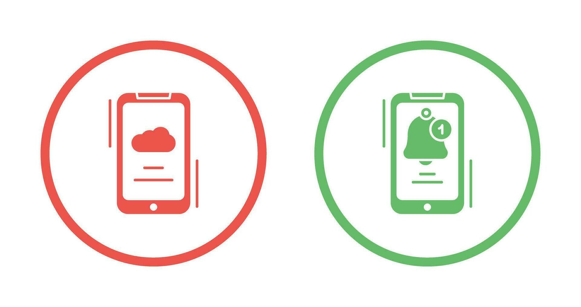 Weather App and Notifications Icon vector