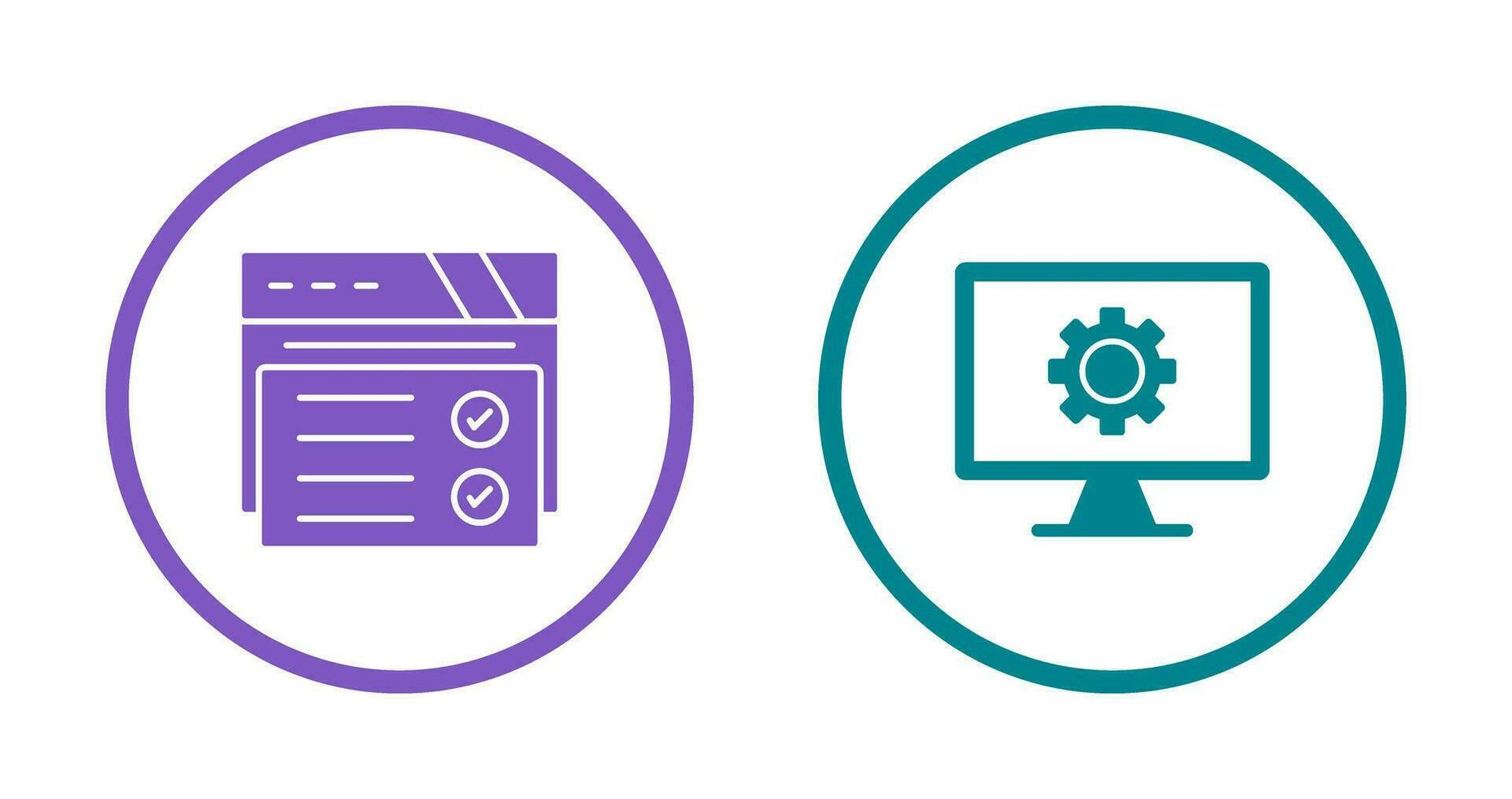 Web Browser and Monitor Screen Icon vector