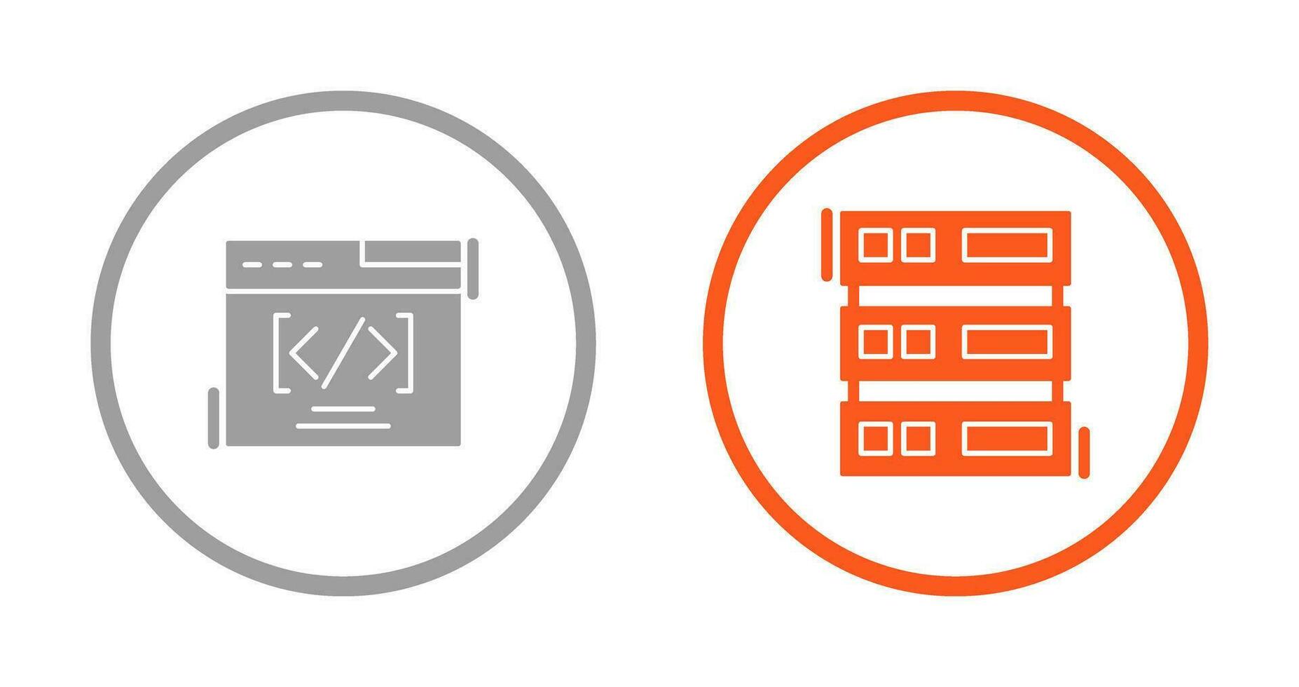 Web Coding ND Server Icon vector