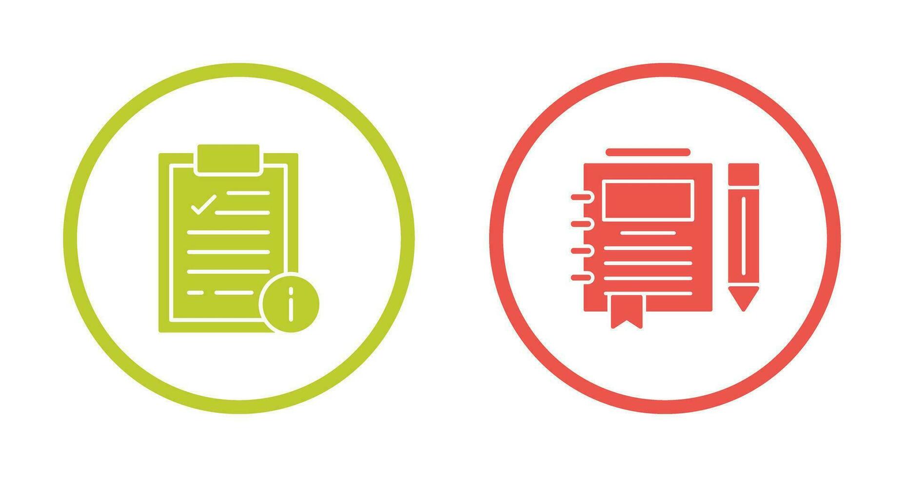 Info and Journal Icon vector
