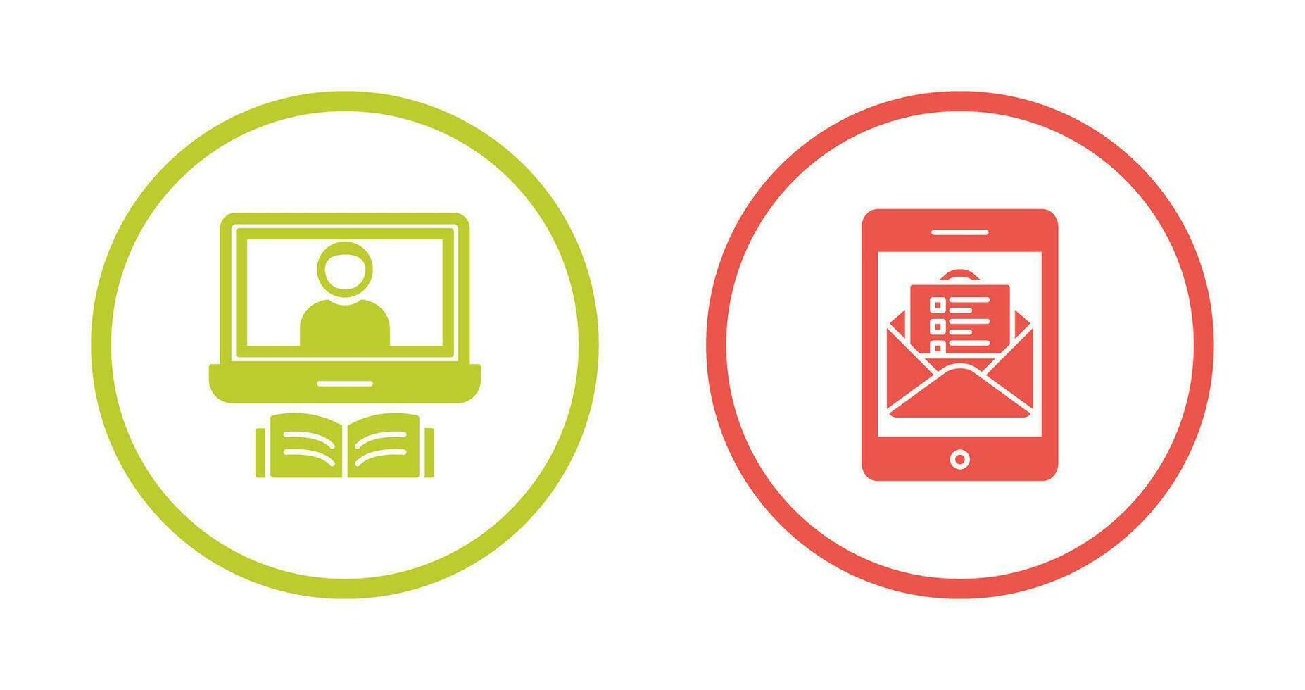 Lesson and Email Icon vector