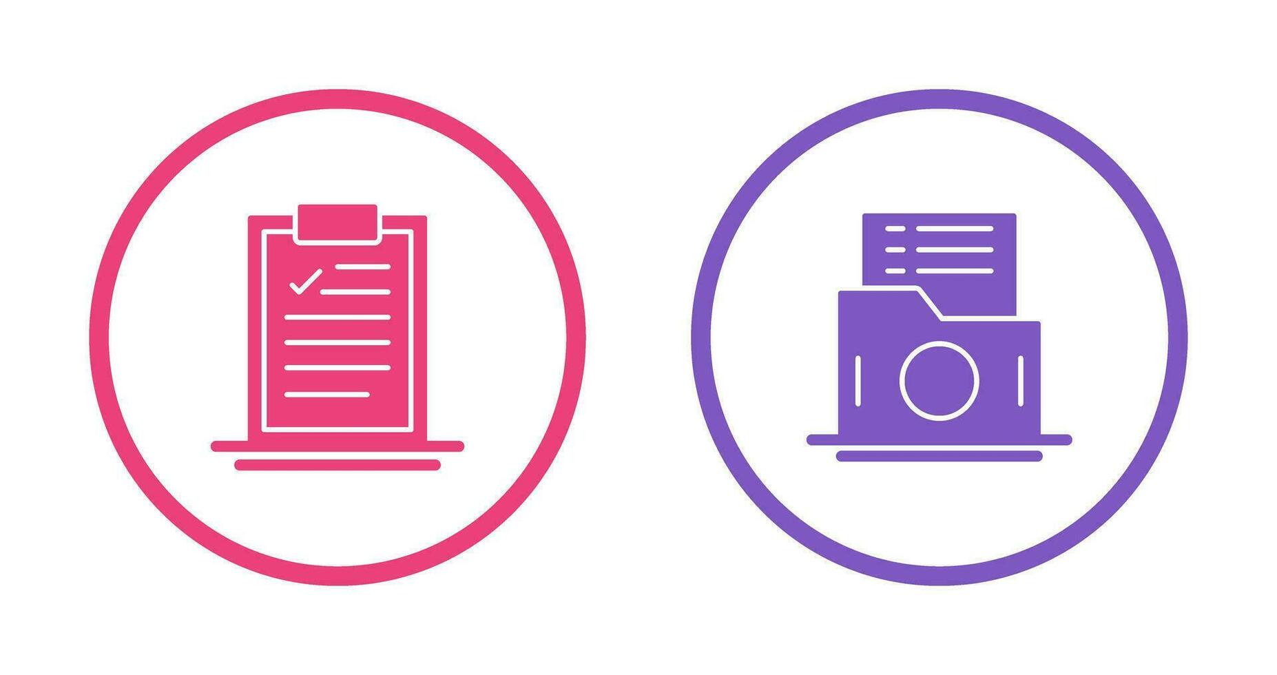 Clipboard and List Folder Icon vector