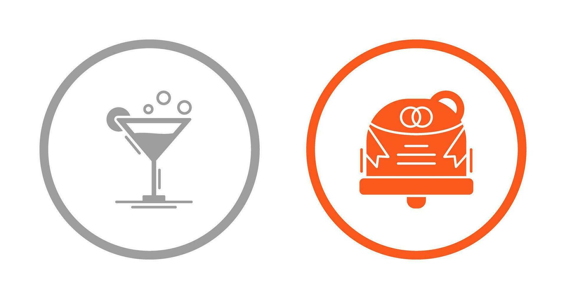 Coktail and Wedding Icon vector