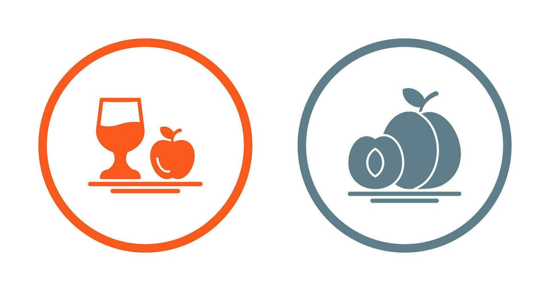 Healthy and Apricot Icon vector