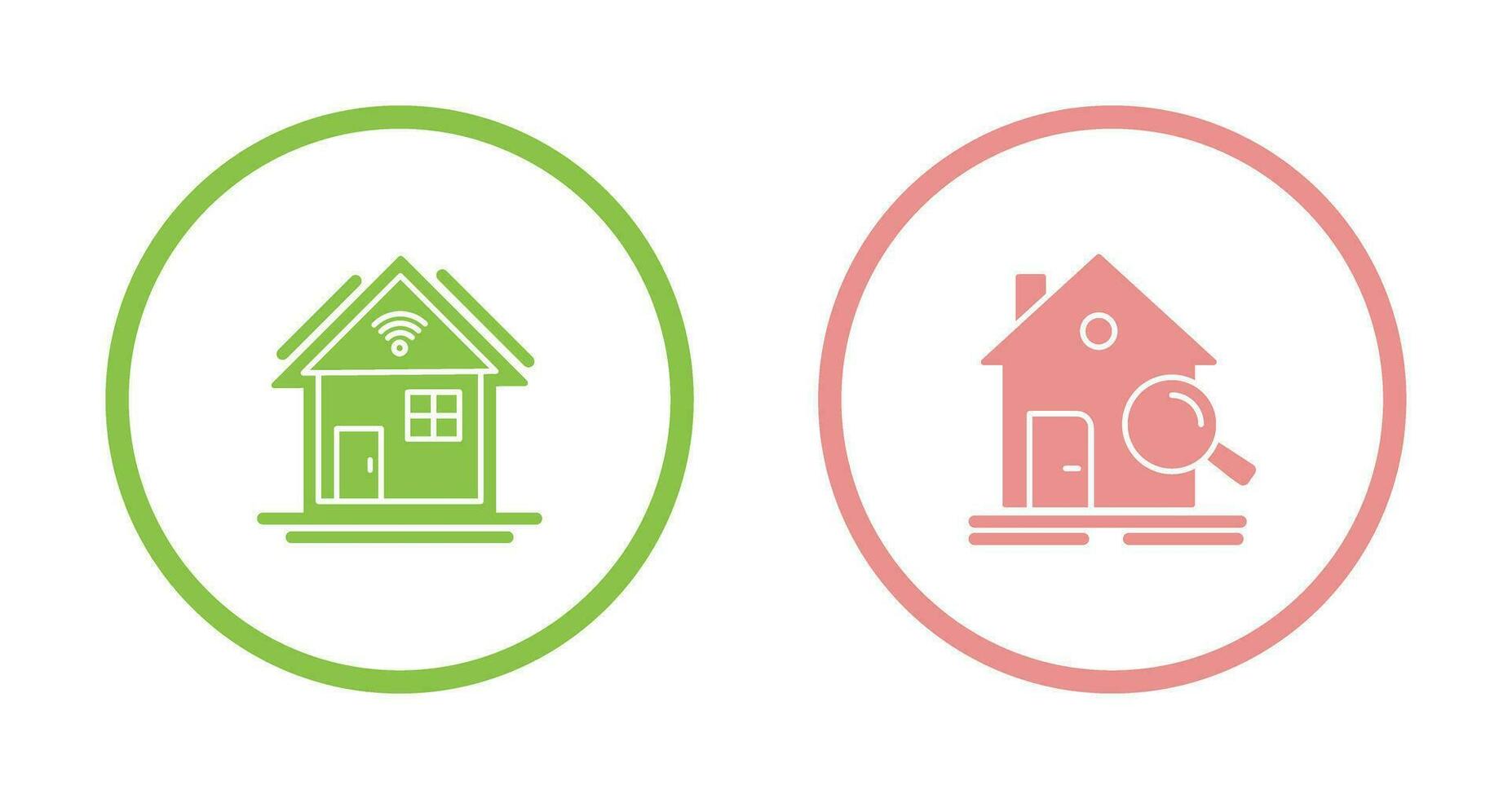 Search and Smart Home Icon vector