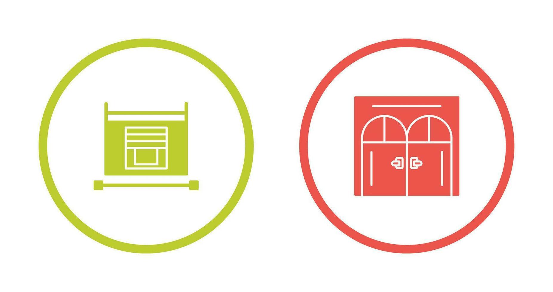 Blind and Door Icon vector