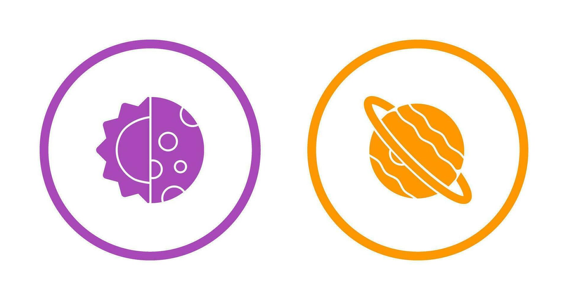 day and night and planet Icon vector