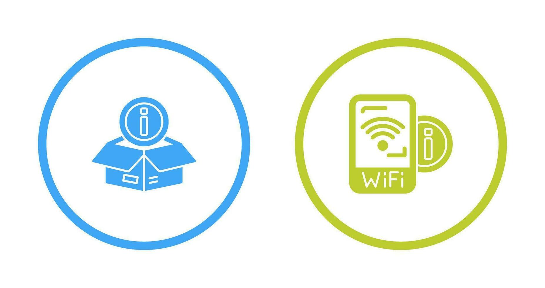 wifi signal and box Icon vector