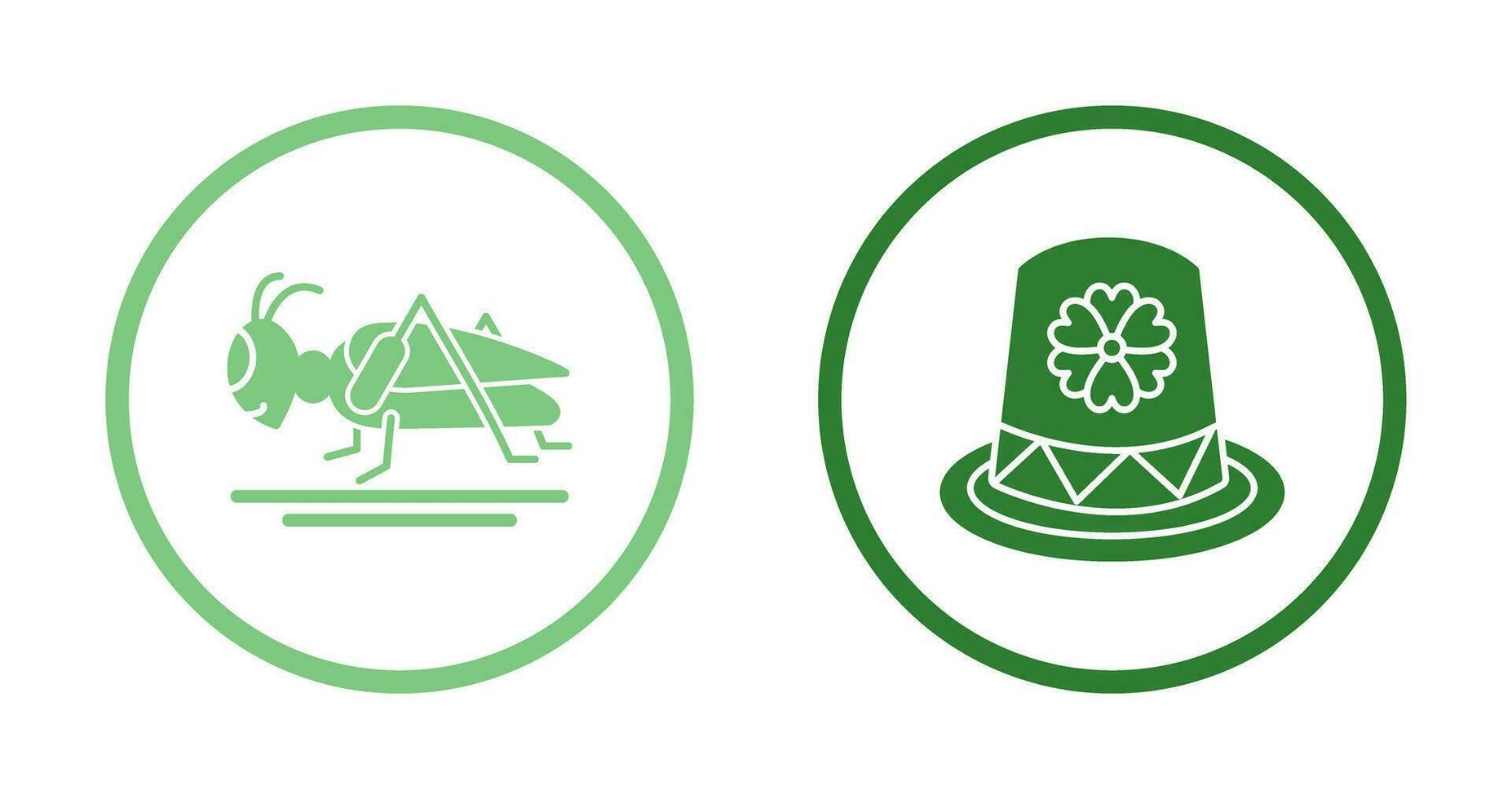 Grasshopper and Hat Icon vector