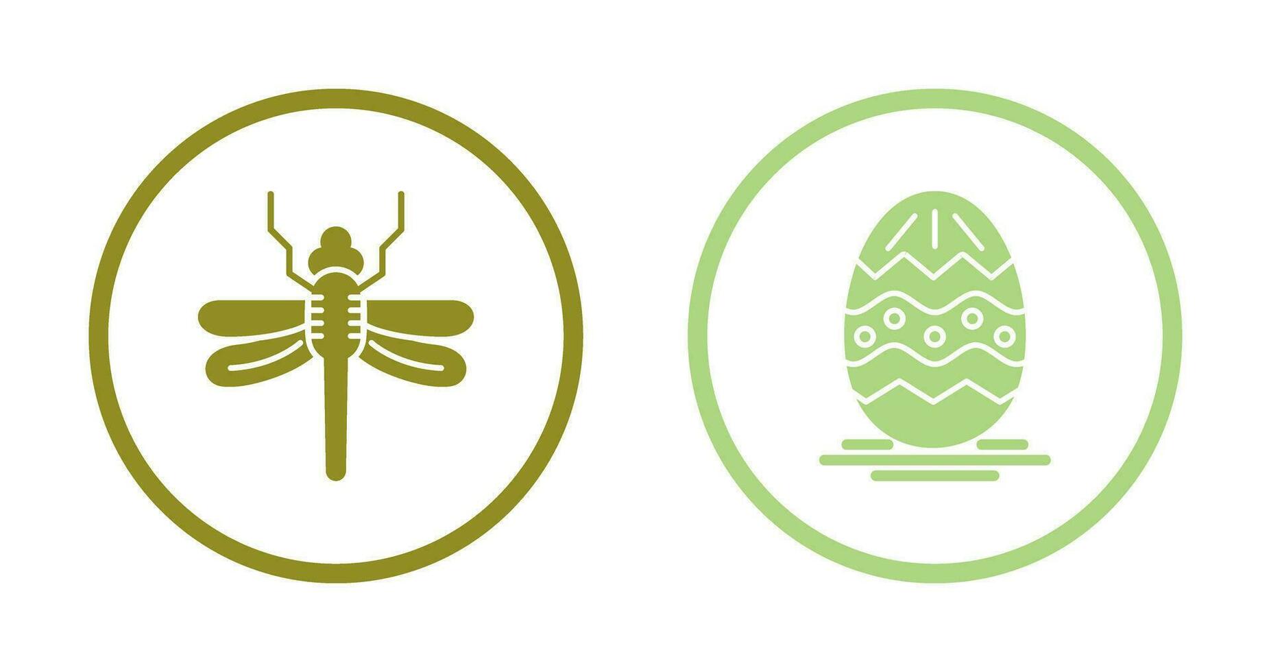 Dragonfly and Easter  Icon vector