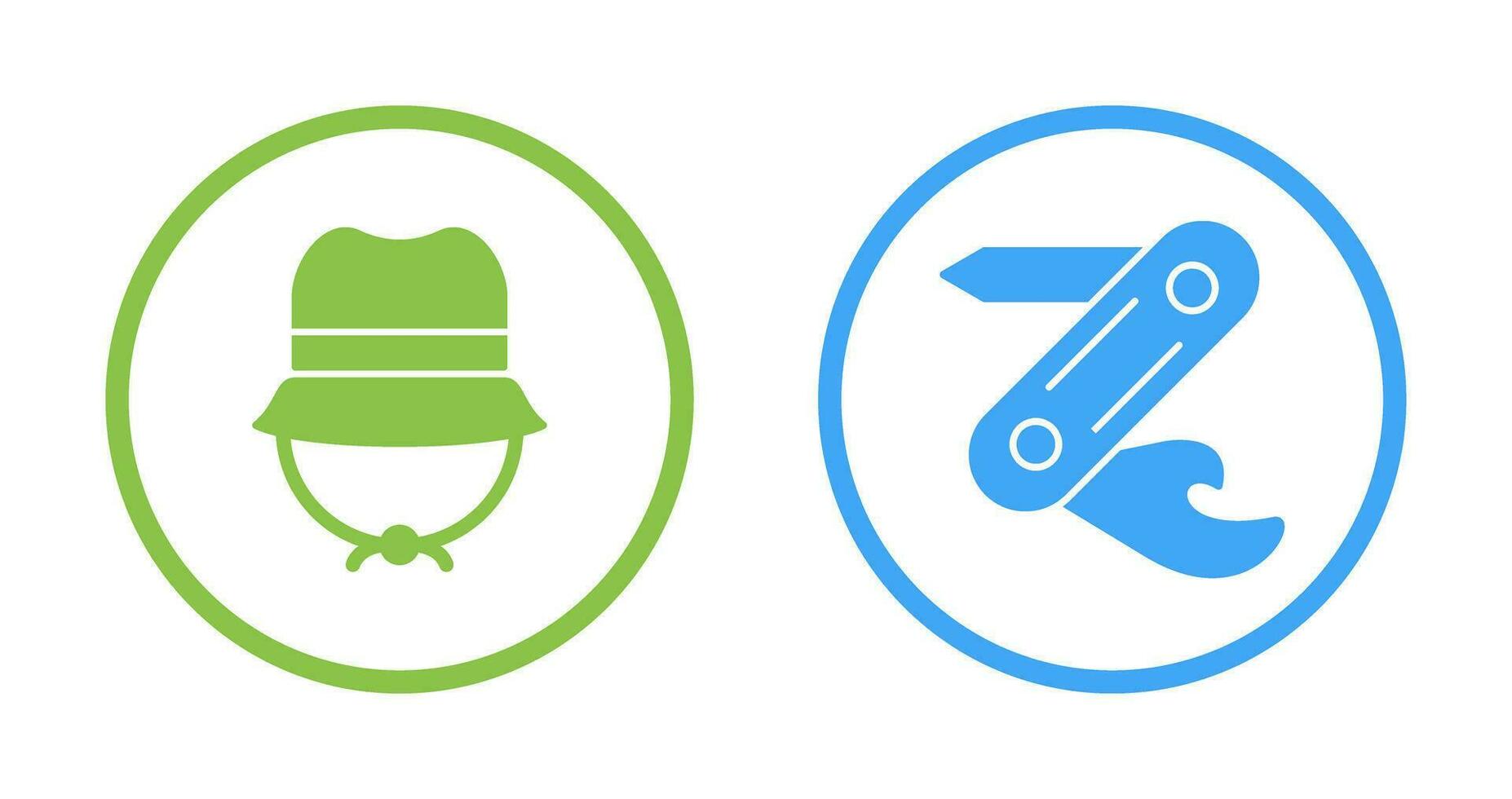 Camping Gas and Swiss Army Knife Icon vector