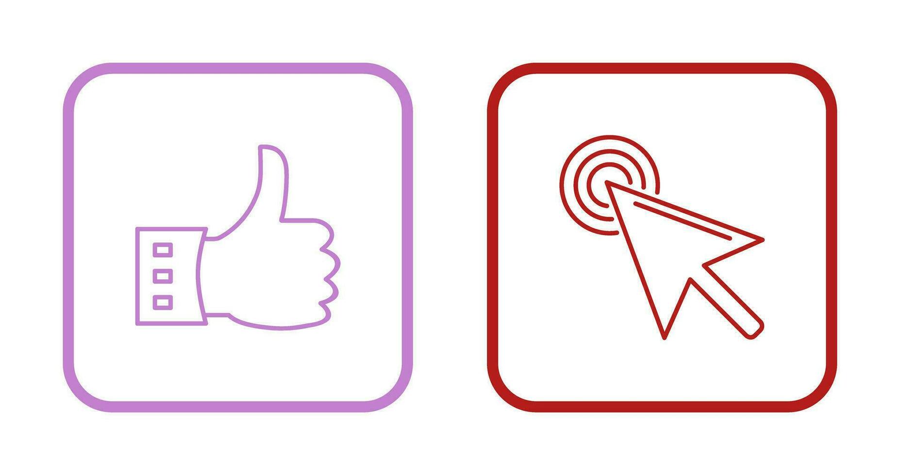 like and click Icon vector