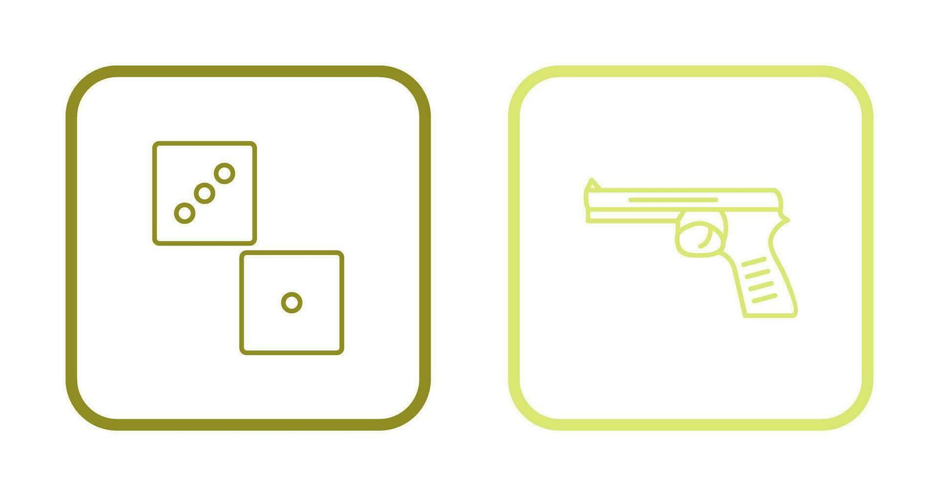 Dice and Pistol Icon vector