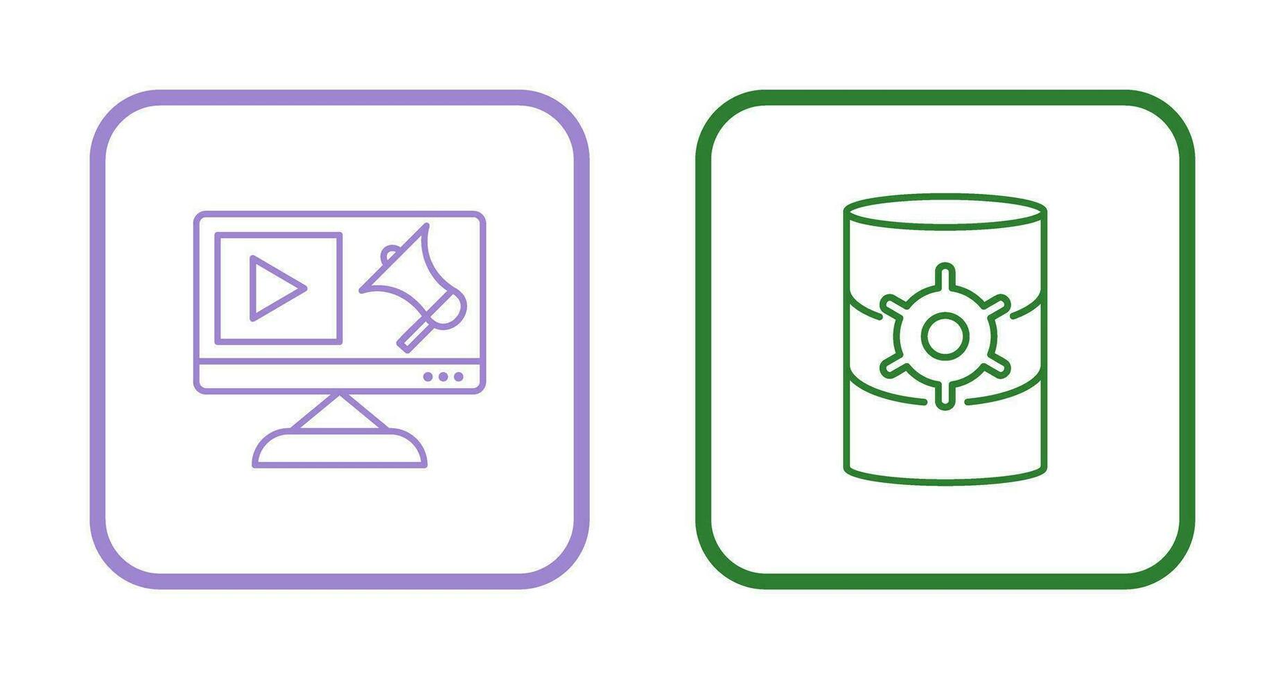 Digital Marketing and Database Management Icon vector