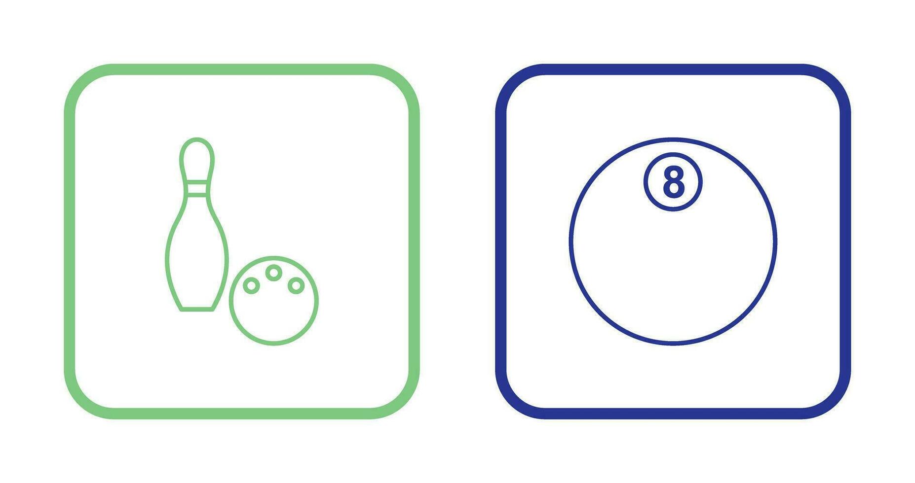 Bowling and Eight Ball Icon vector