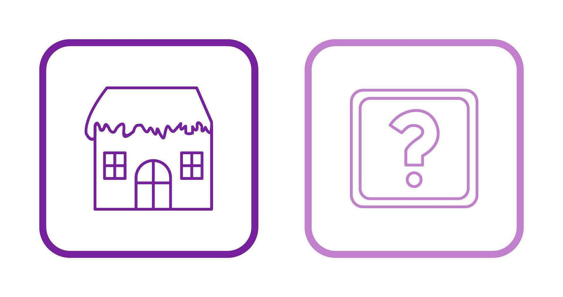 House with Snow and Question Mark Icon vector