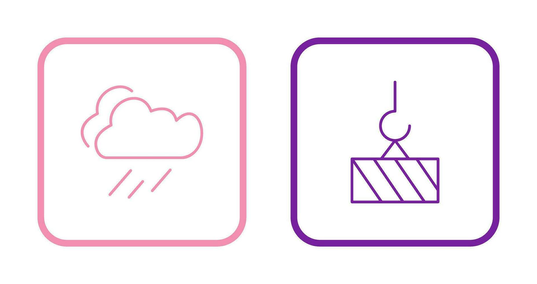 rain and heavy machinery  Icon vector