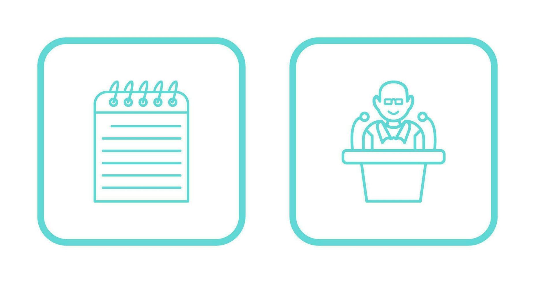 Note and Lecture Icon vector