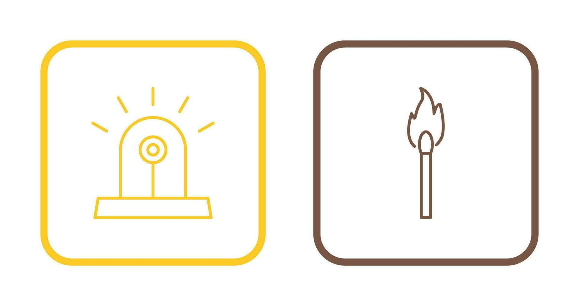 siren and lit matchstick Icon vector