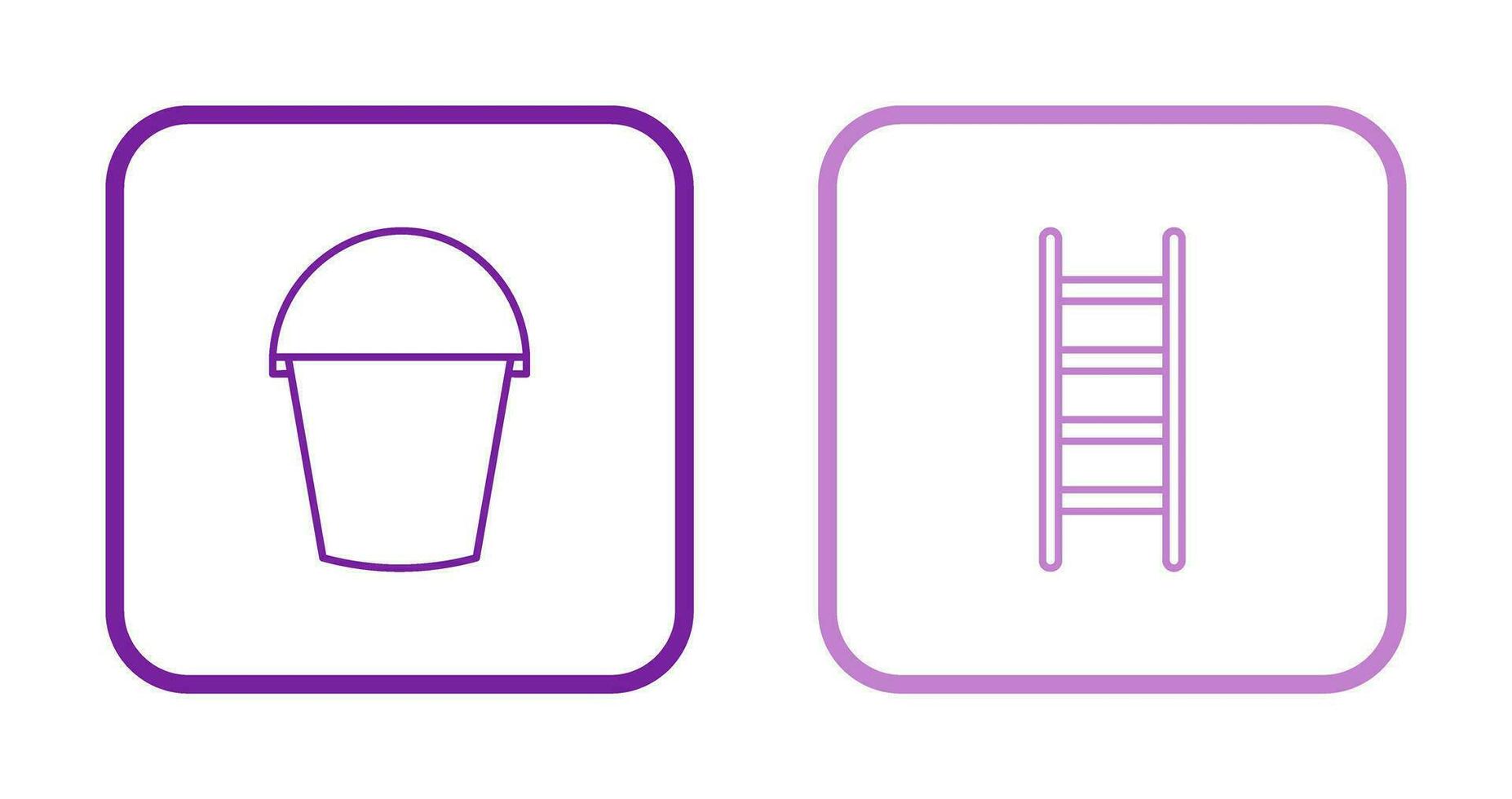 Water Bucket and Ladder Icon vector