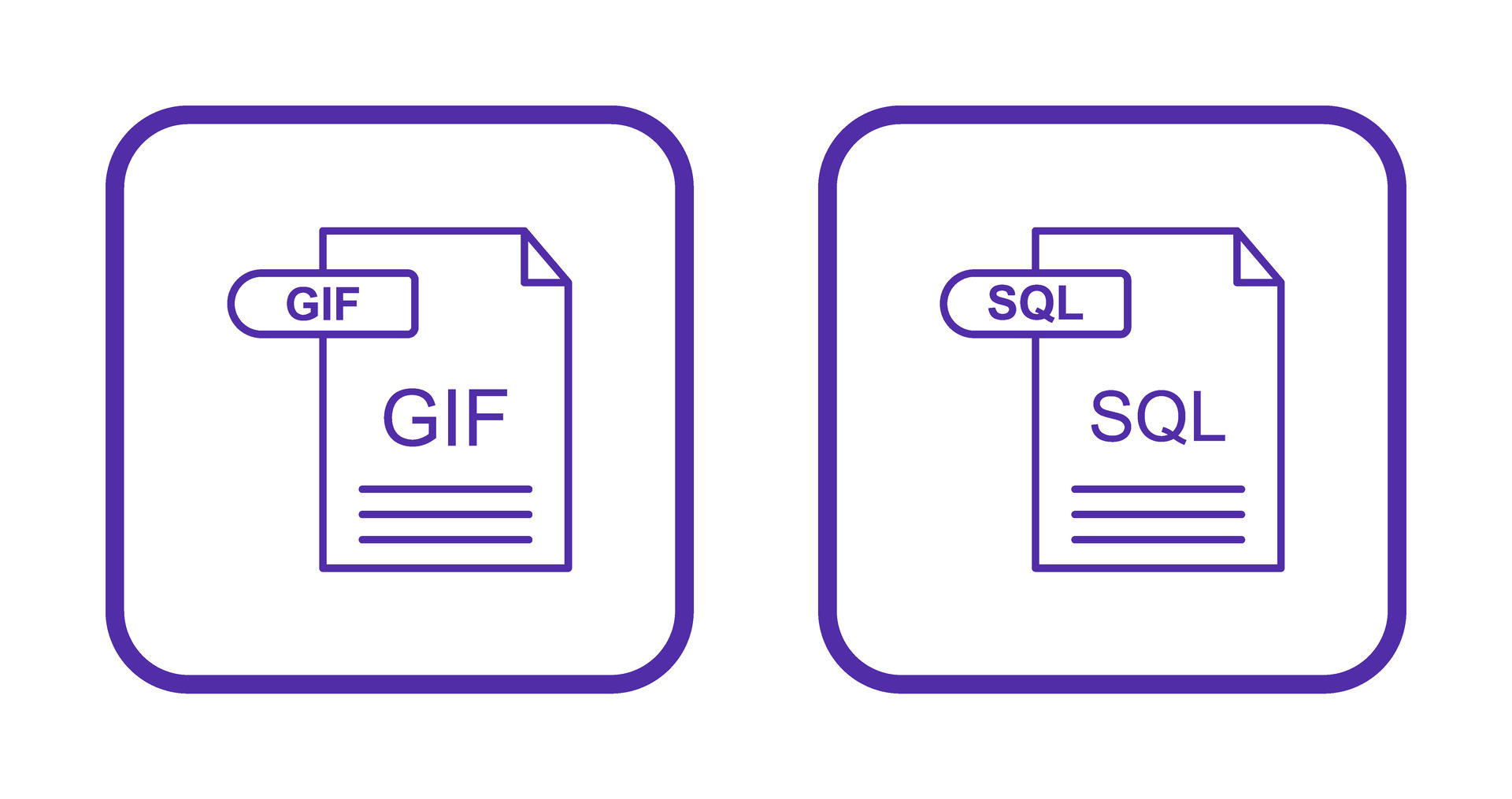GIF and SQL Icon 32792259 Vector Art at Vecteezy