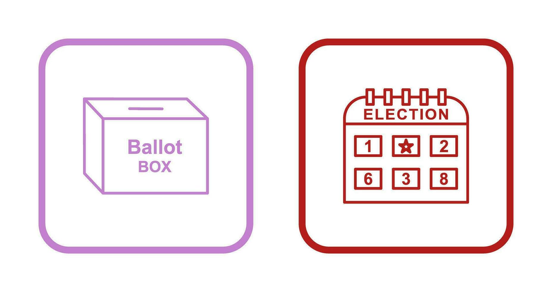 Ballot Box and Election day Icon vector