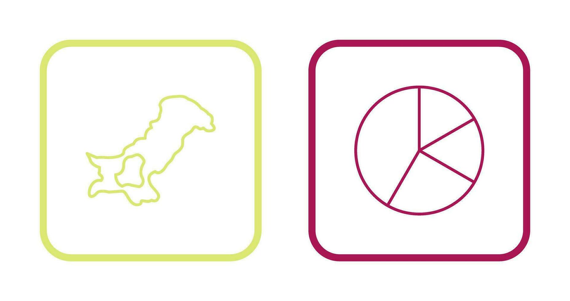 Map and Pie Icon vector