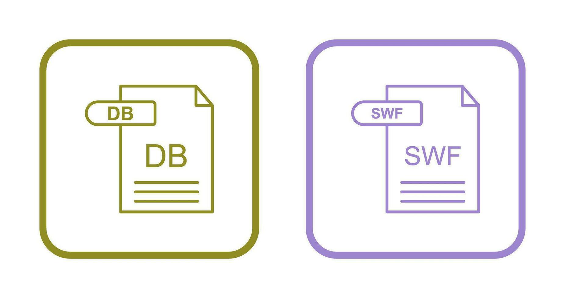 DB and SWF Icon vector