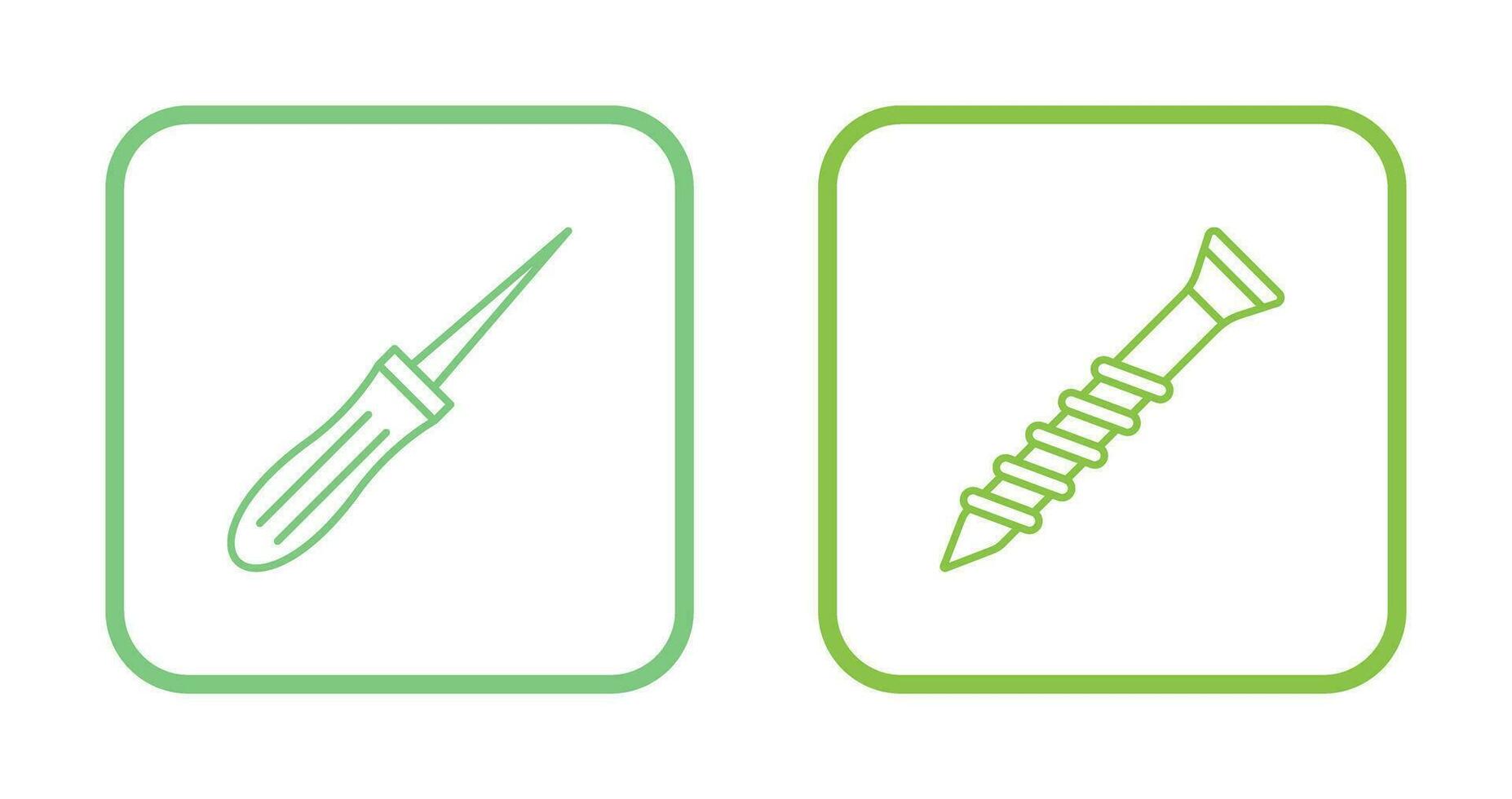 Awl and Screw Icon vector