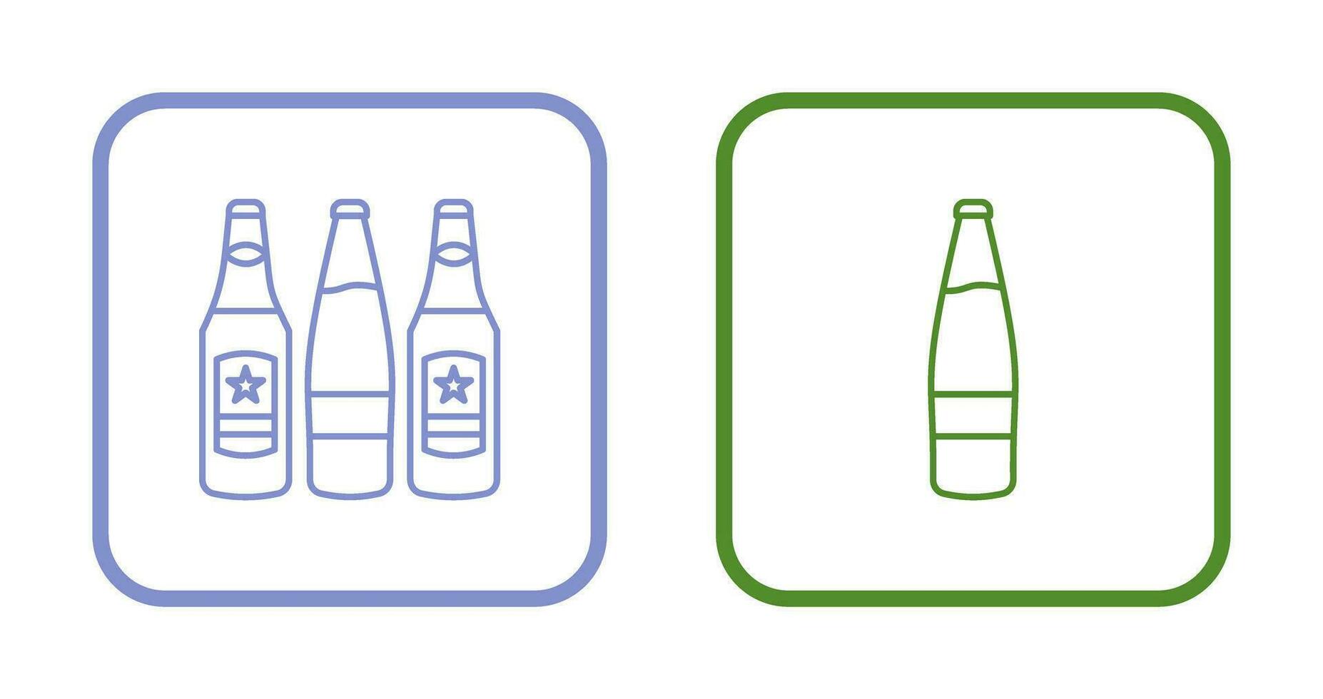 Beer Bottles and alcohol Icon vector