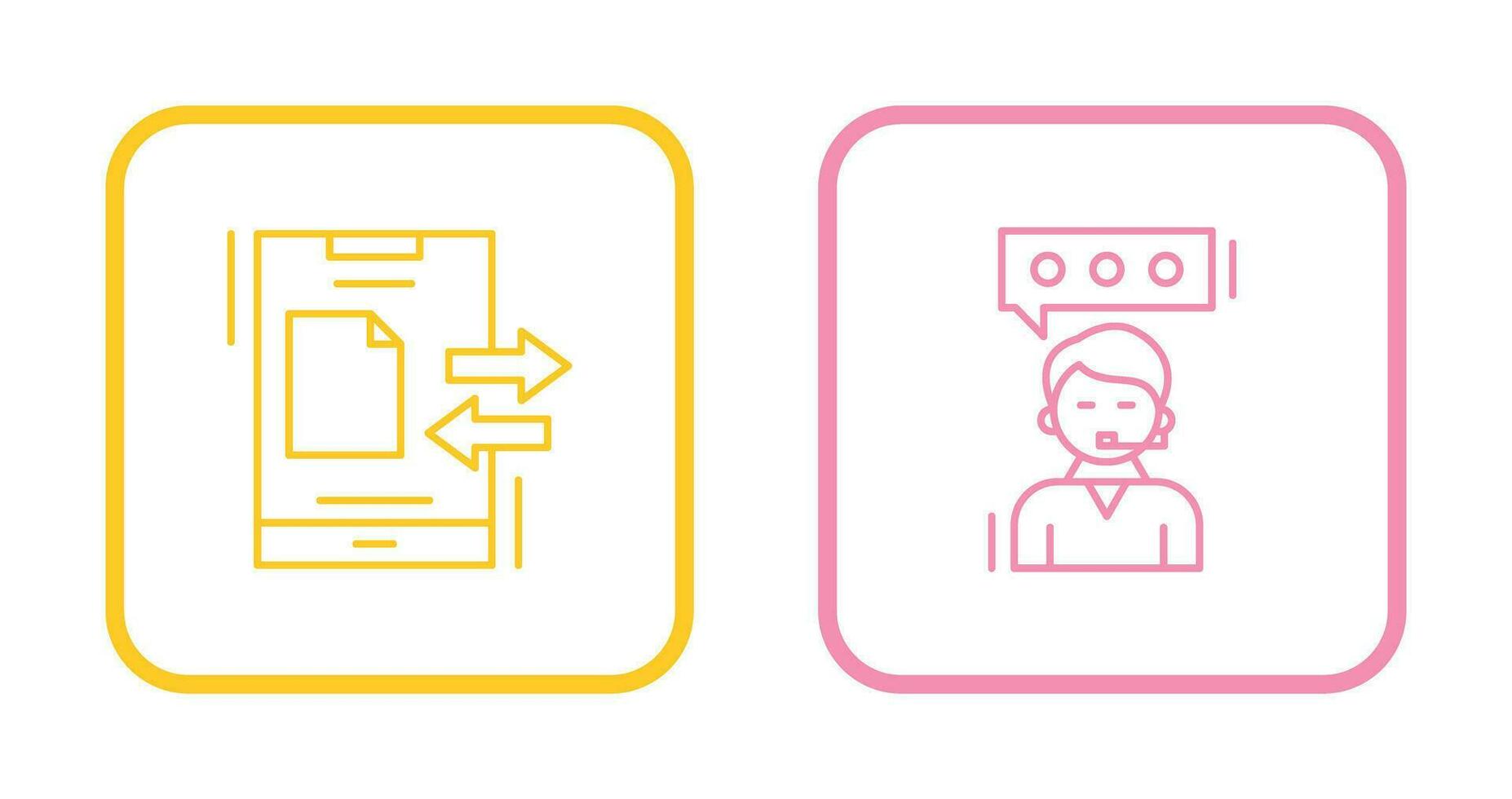 Data Transfer and Client Service Icon vector