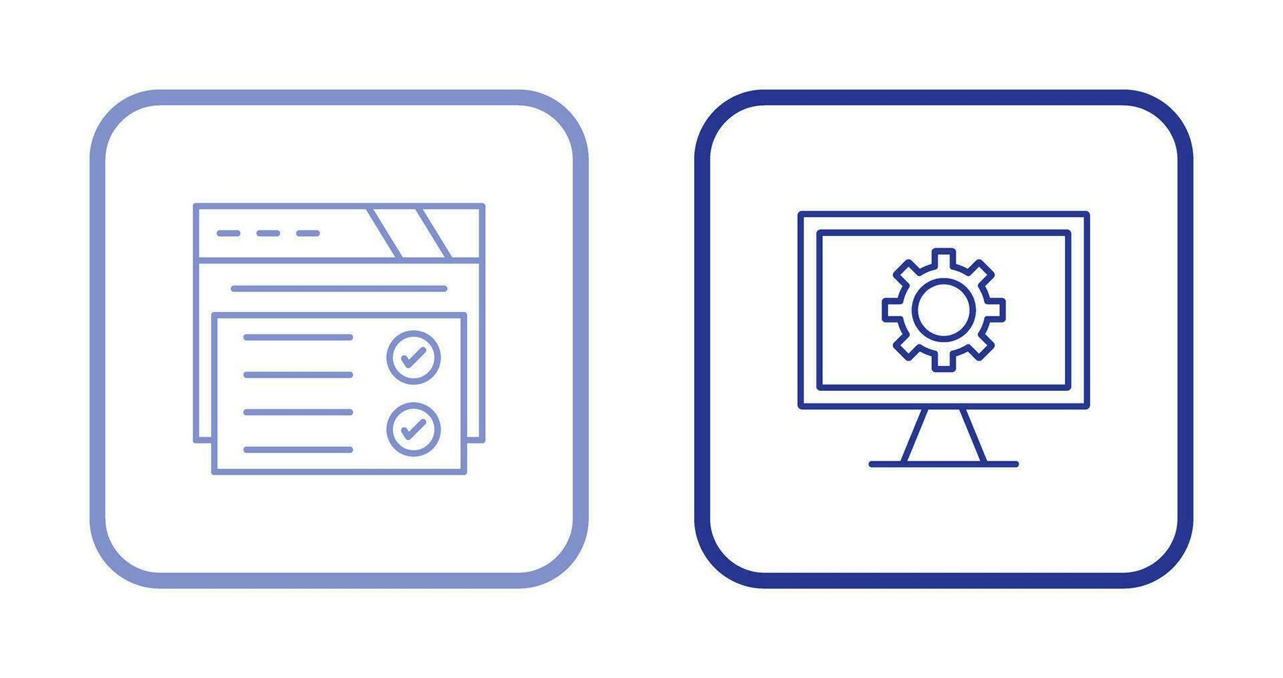 Web Browser and Monitor Screen Icon vector