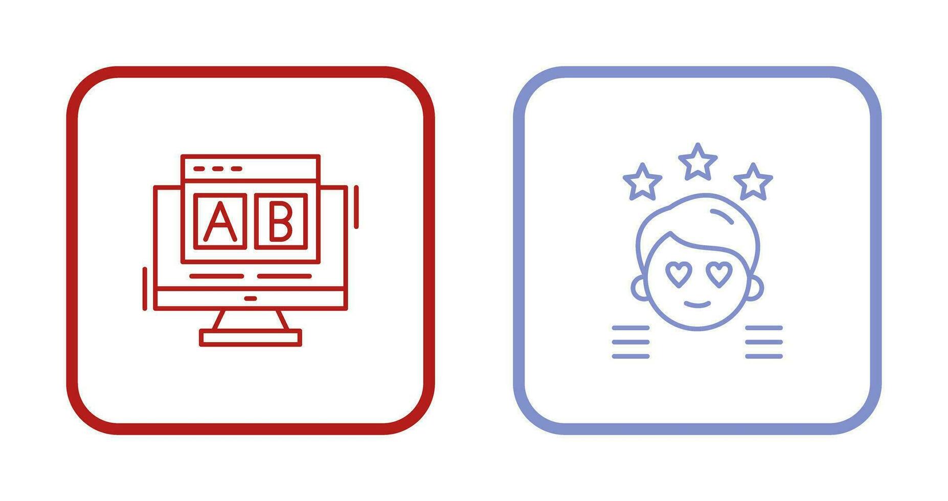 AB Testing and Ux Review Icon vector