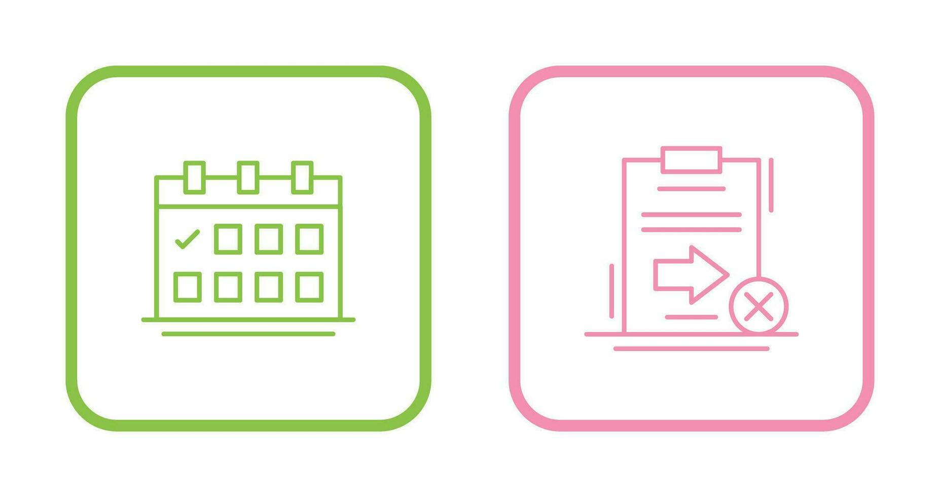 Send Failed and Calender Icon vector