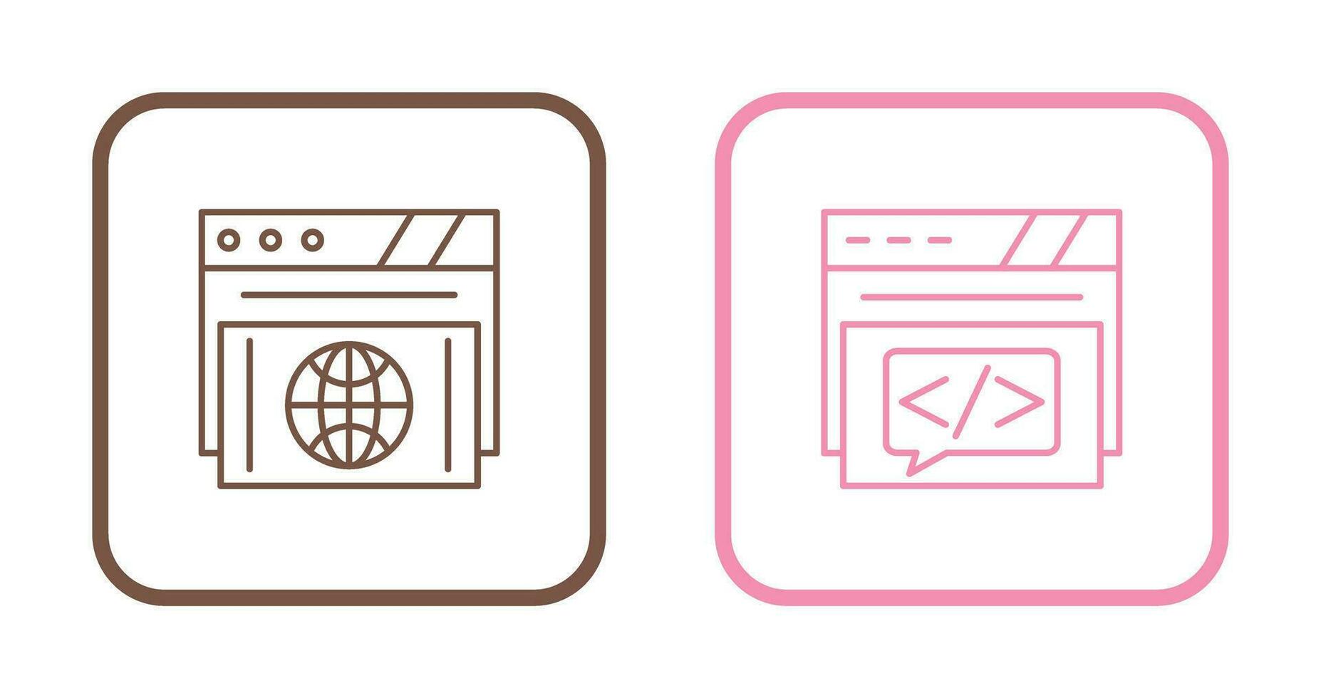 Browser and Message Icon vector