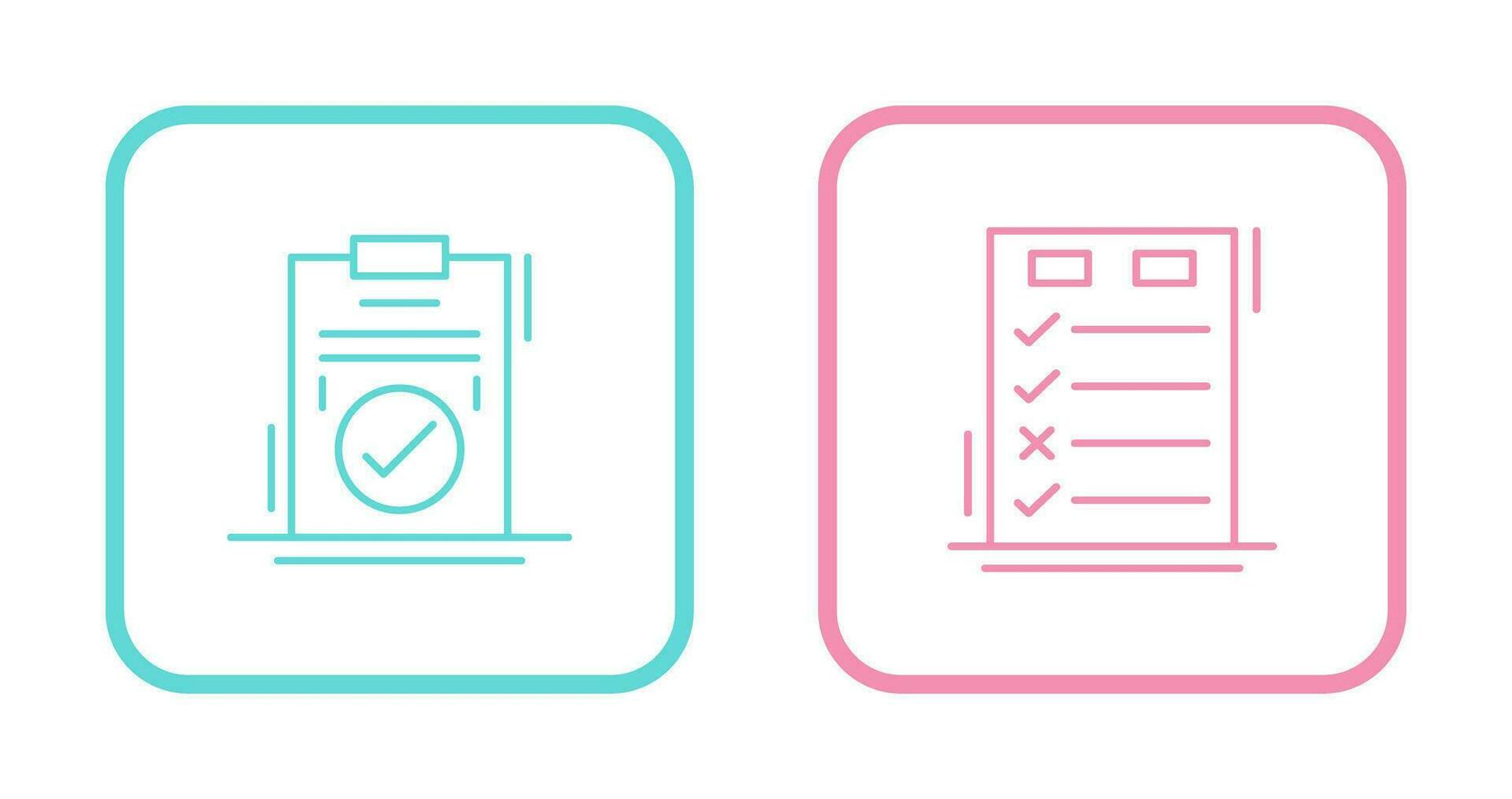 Today to Done Check List and Checkmark Icon vector