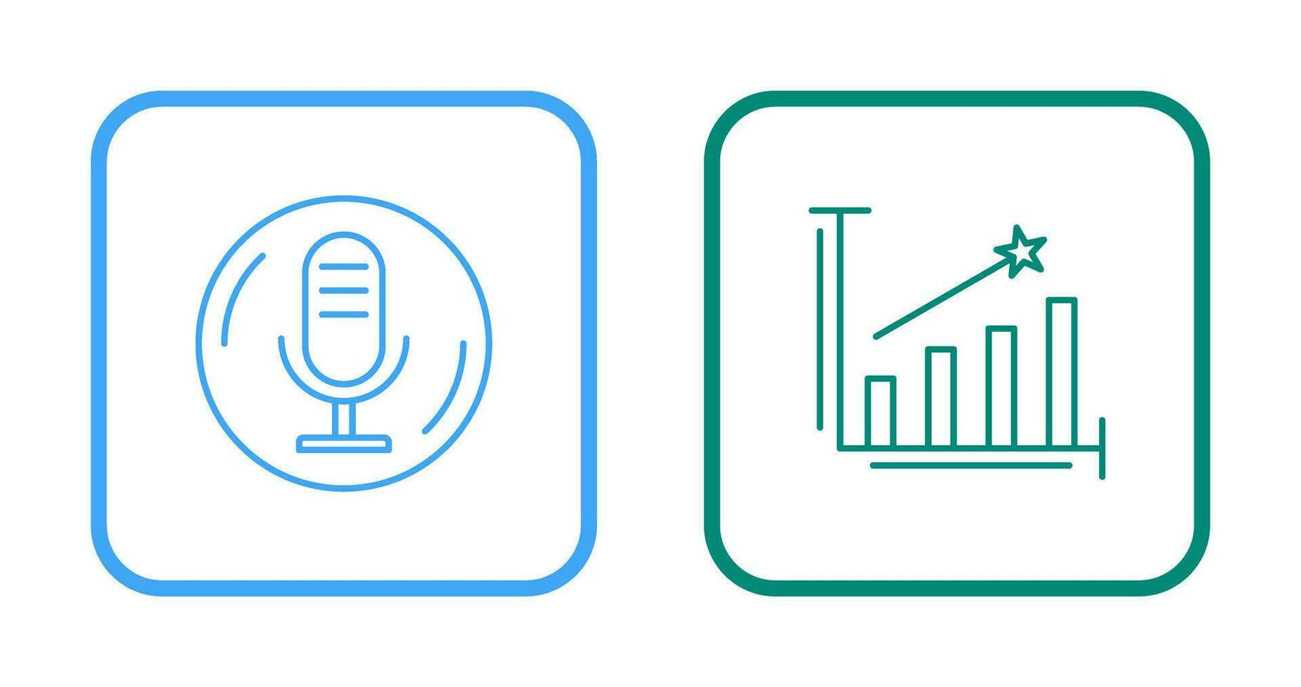 Microphone and Line Bars Icon vector