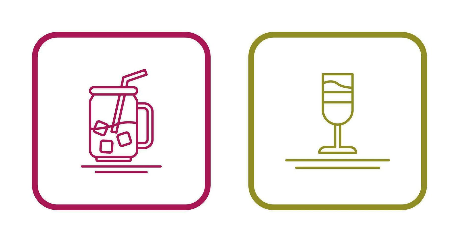 Iced Tea and Rainbow Drink Icon vector