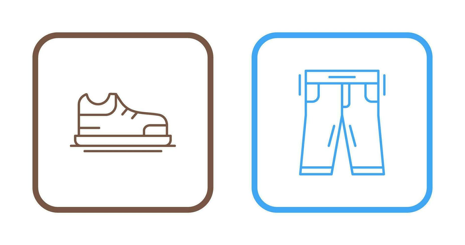 Zapatos y pantalones icono vector