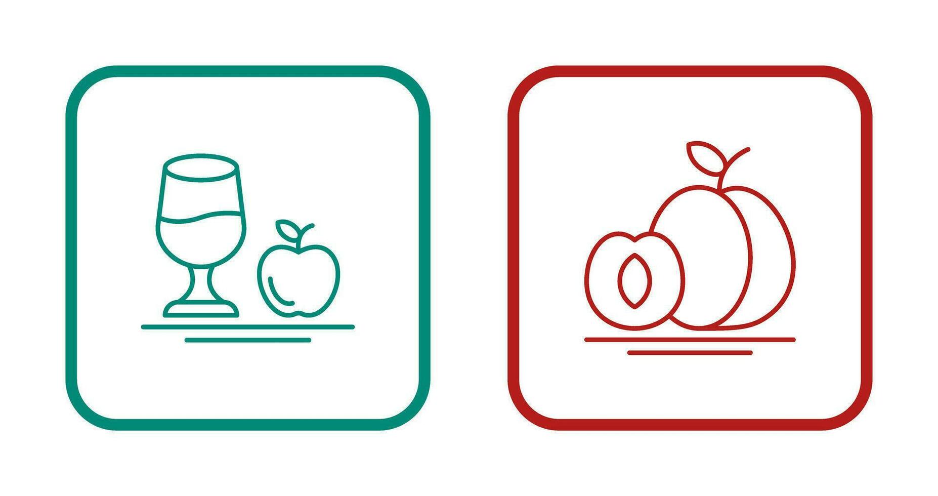 Healthy and Apricot Icon vector