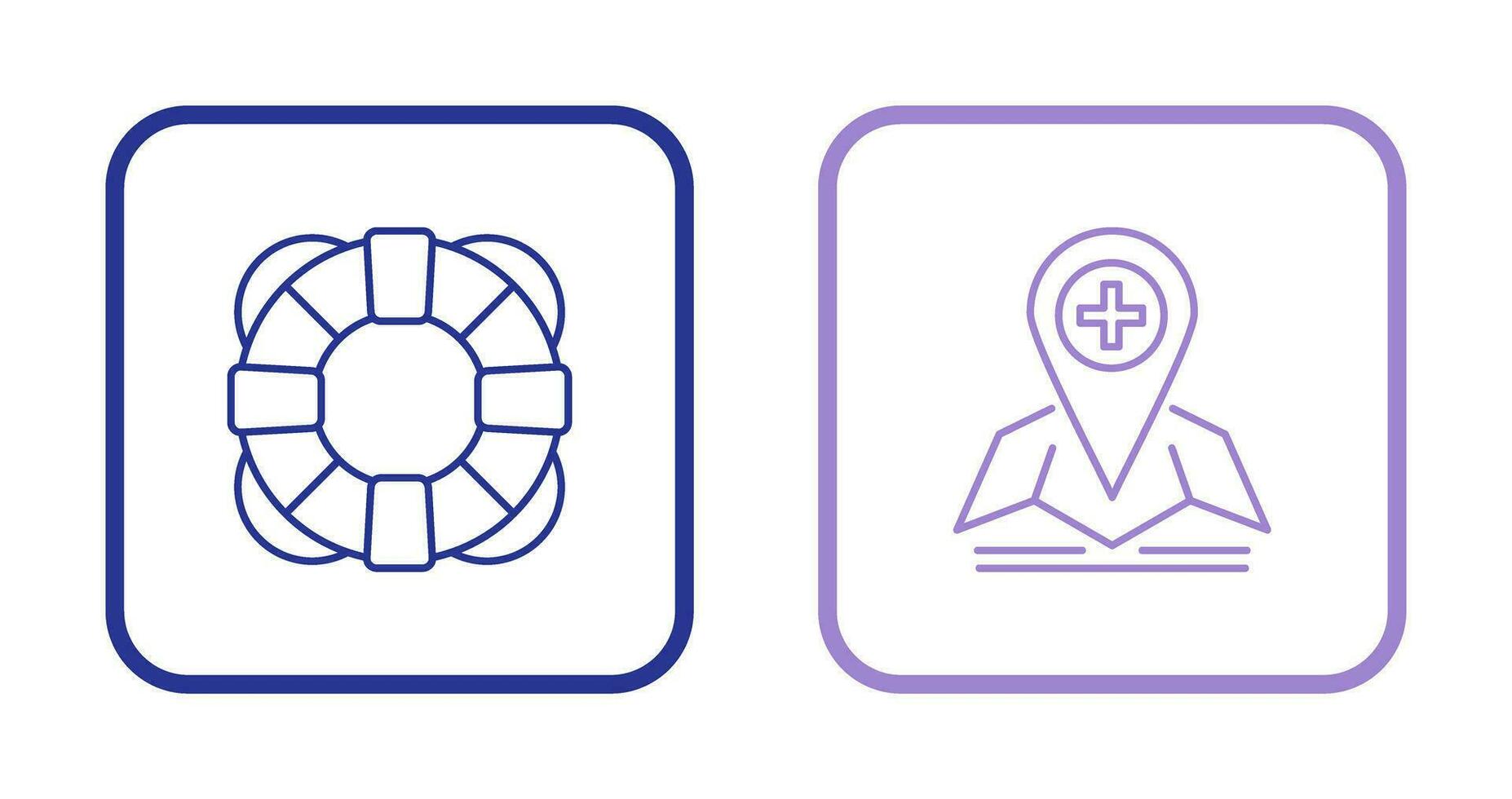 Lifesaver and Location Icon vector