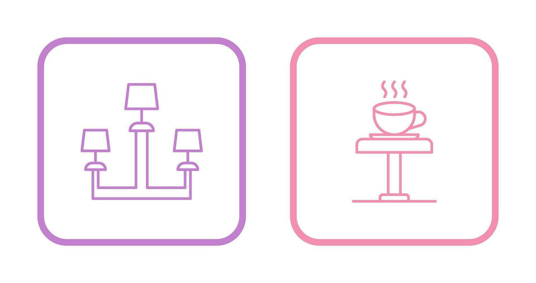Lamp and Coffee Table Icon vector