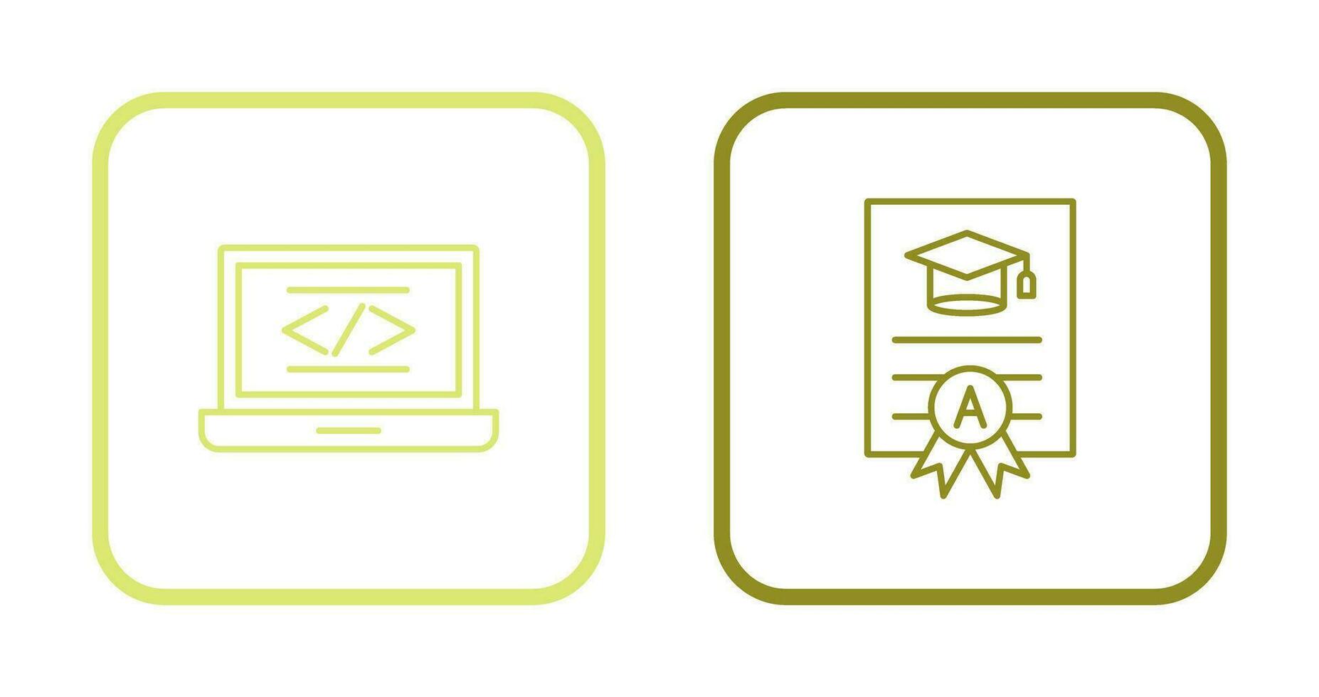 Coding and Report Card Icon vector