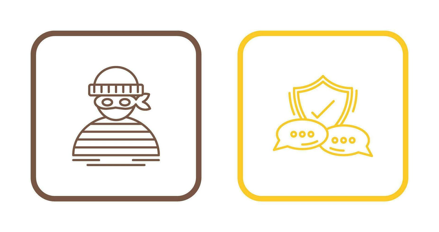 Thief and Contact Icon vector