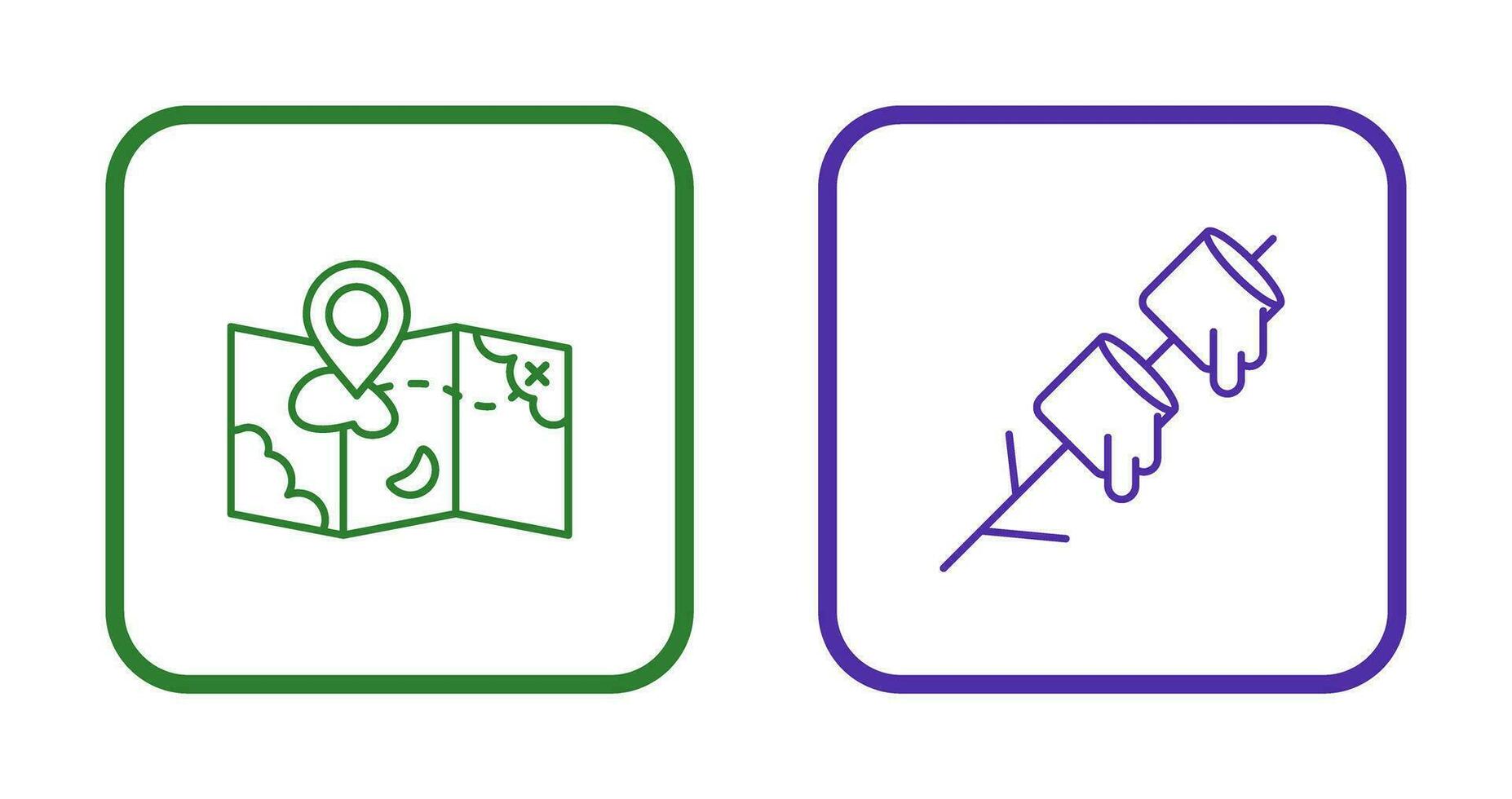 Map and Marshmallows Icon vector