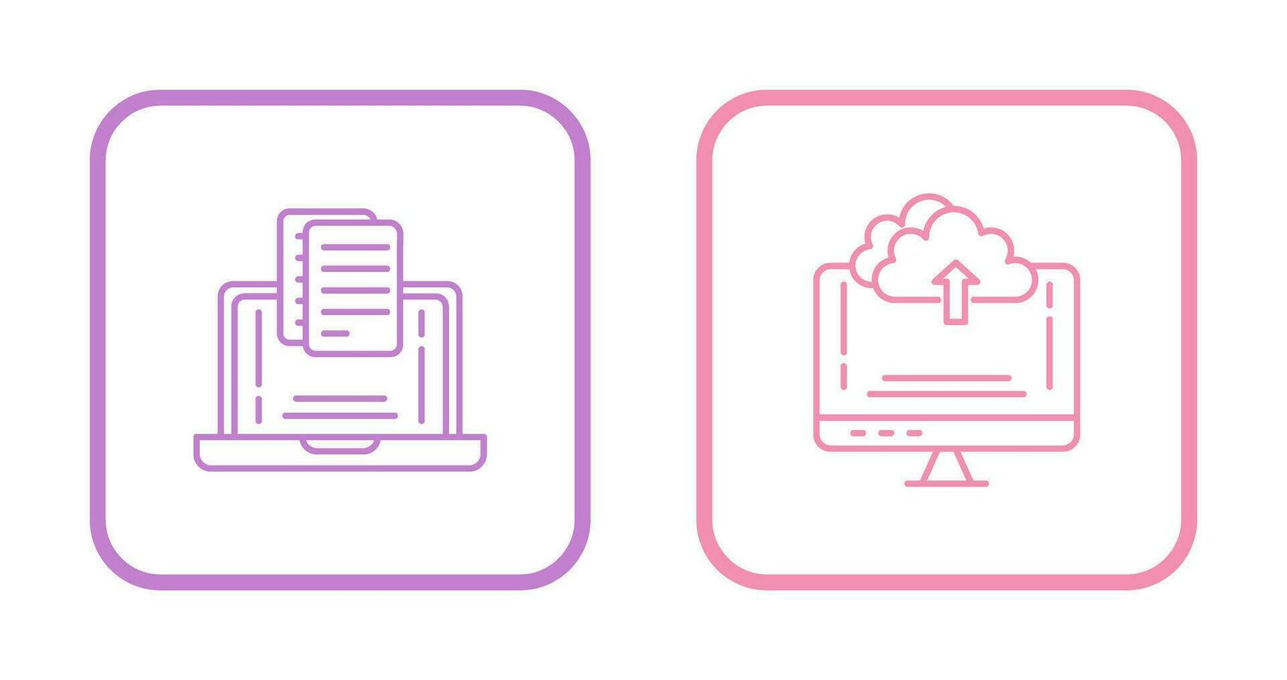 Document and Upload Icon vector