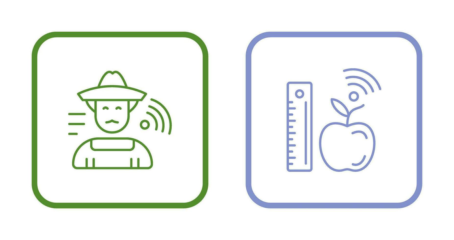 Farmer and Measure and Measure Icon vector