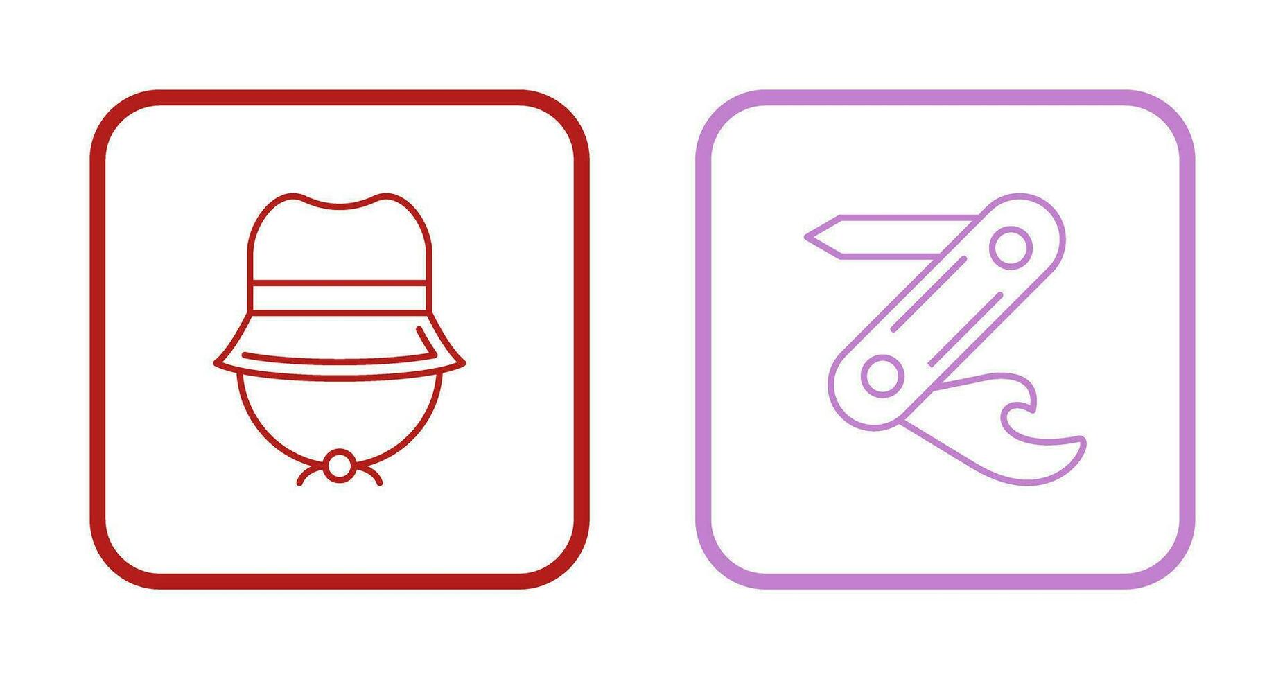 Camping Gas and Swiss Army Knife Icon vector